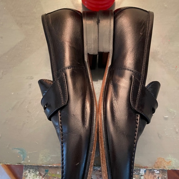 Carlo Ponty Black Leather Milan Style Loafers Made in Portugal Women's Size 39 - Picture 3 of 8